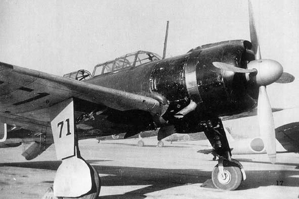 A B6N2 torpedo bomber resting at an airfield, 1940s