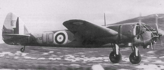Blenheim Mk I aircraft in flight, date unknown