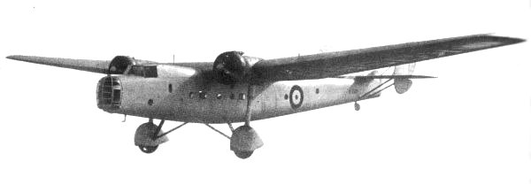British Bombay aircraft in flight, date unknown