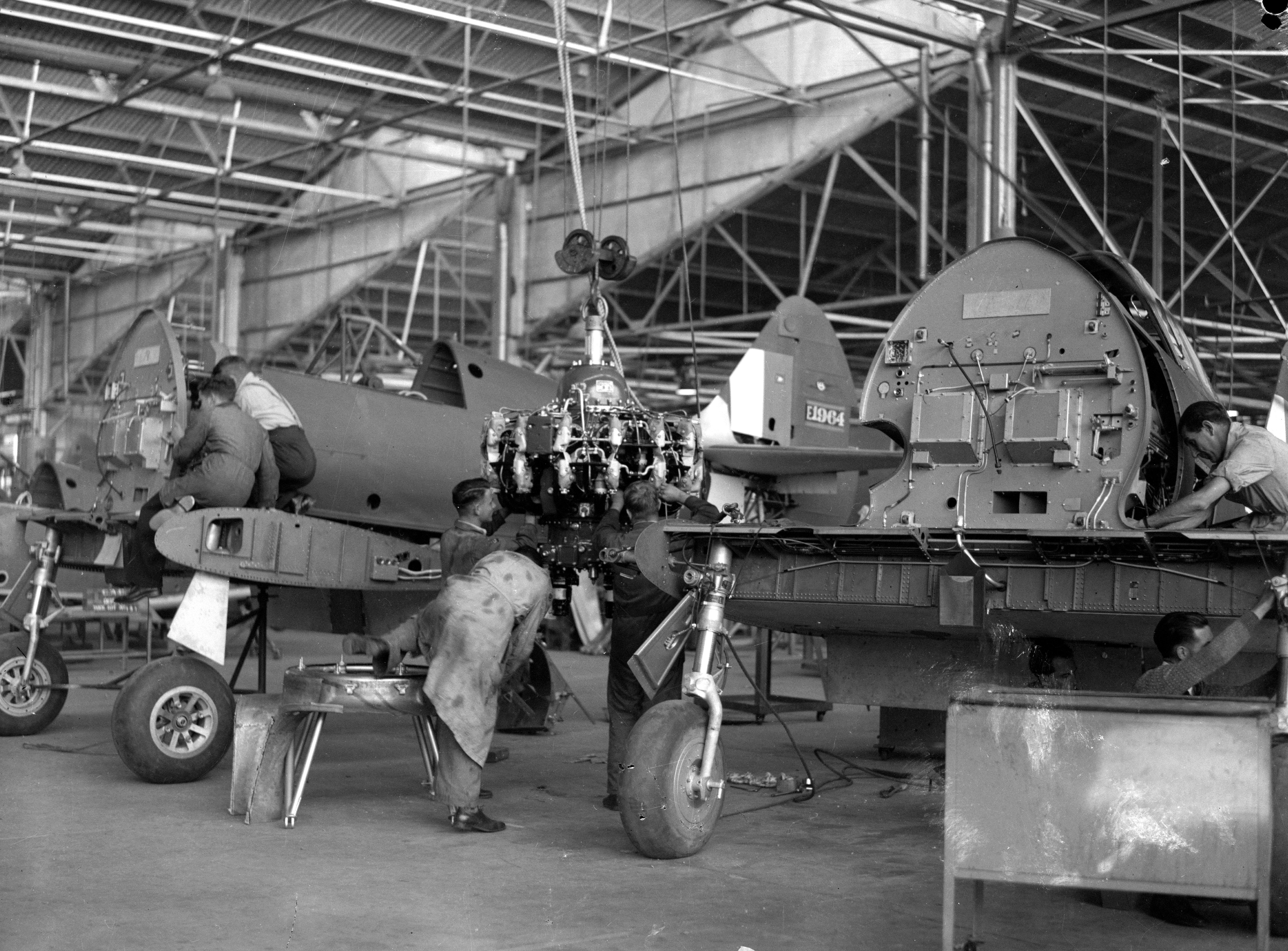 Boomerang fighters in production, Australia, 1943