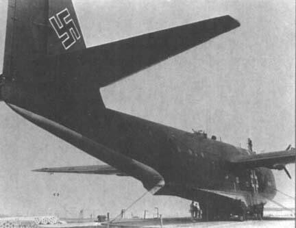Rear quarter view of BV 222 Wiking aircraft, circa 1940s