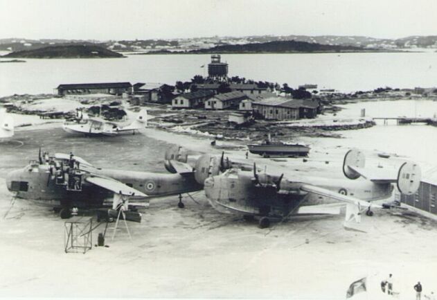 British PB2Y Coronado aircraft of RAF Transport and Ferry Commands at rest at RAF Darrell's Island, Bermuda, 1939-1945