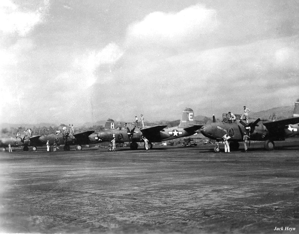A-20 aircraft of 13th Bomb Squadron of USAAF 3rd Bomb Squadron, Hollandia, Dutch New Guinea, 1944