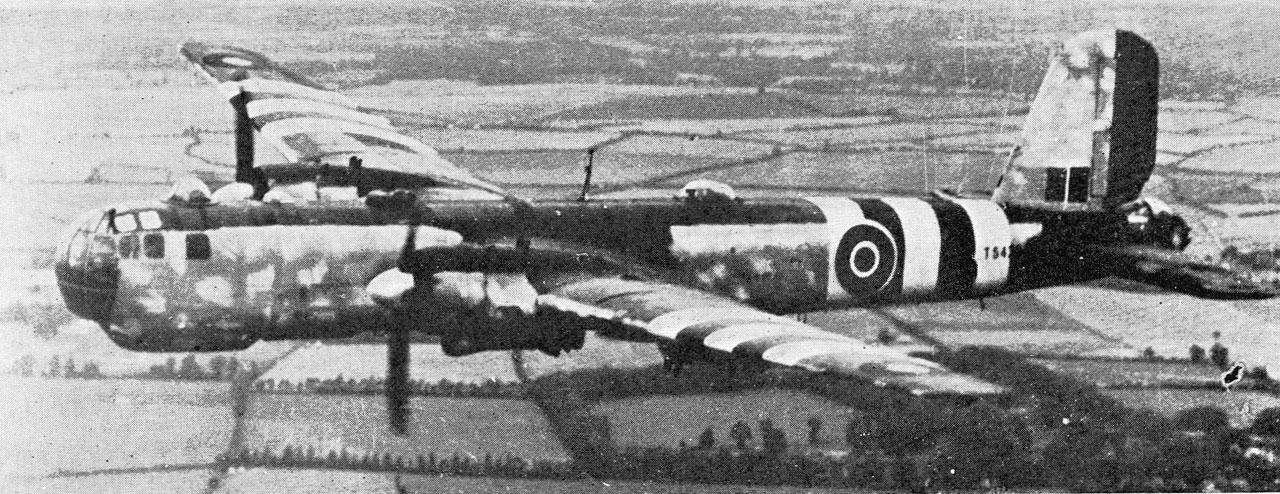 A captured He 177 A-5 with British markings in flight, circa Sep 1944 or later