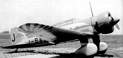 Ki-15 aircraft 'Kamikaze' at rest, Japan, circa 1930s; this aircraft was owned by the Asahi Shimbun newspaper group