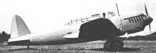 Ki-32 aircraft preparing for takeoff, circa late 1930s