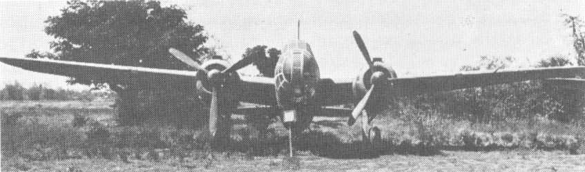 Dead-on view of a Ki-48 aircraft, date unknown