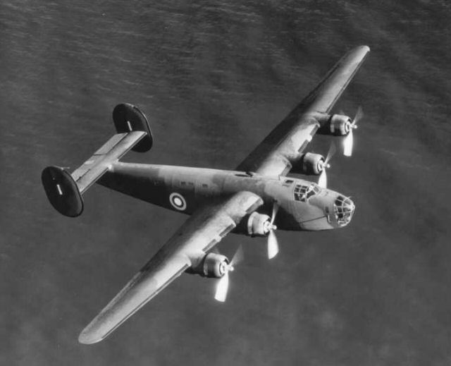 An American-built B-24 Liberator bomber en route to the United Kingdom as part of the Lend-Lease program, 18 Nov 1940