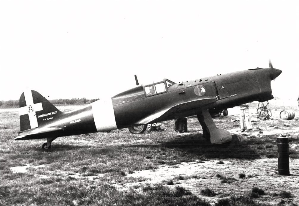 SAI.207 light fighter resting at an airfield, date unknown, photo 2 of 3