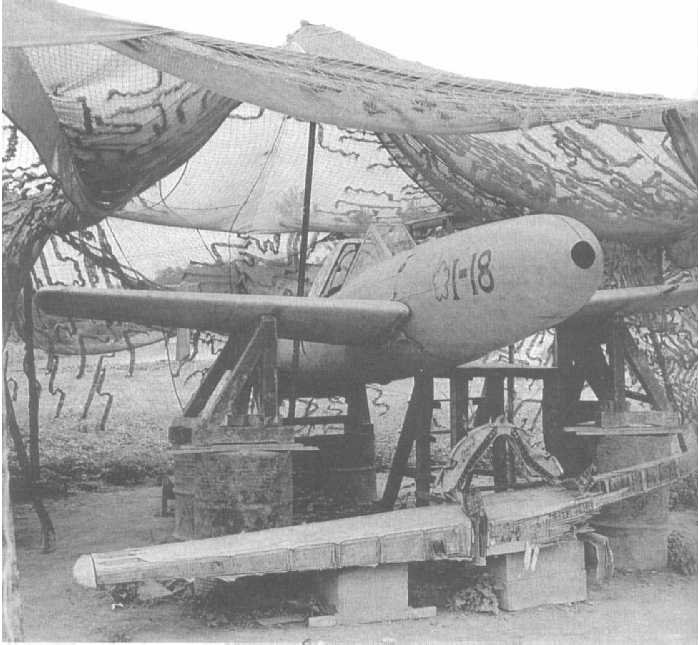 Captured MXY7 Ohka Model 11 aircraft I-18, Yontan Airfield, Okinawa, Japan, Apr 1945, photo 7 of 7