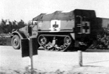 M3 half-track ambulance near Anzio, Italy, 1944