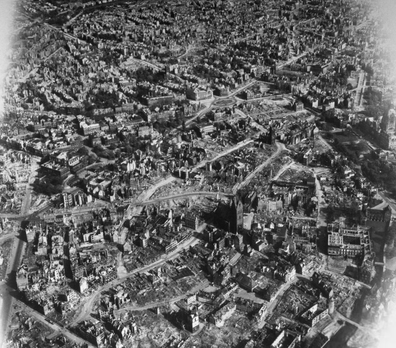 Hannover, Germany in ruins, 1945