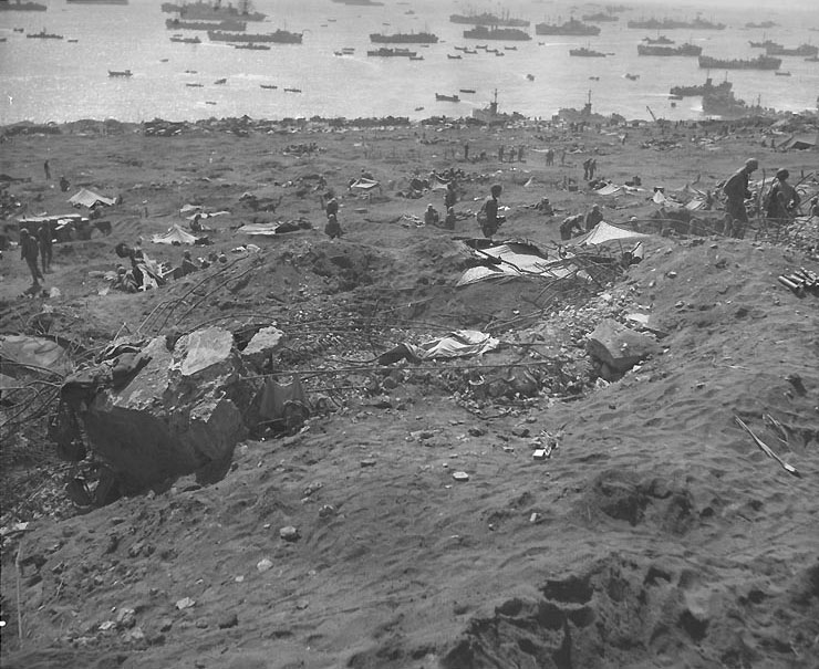 View looking out over an Iwo Jima beach, 20 Feb 1945