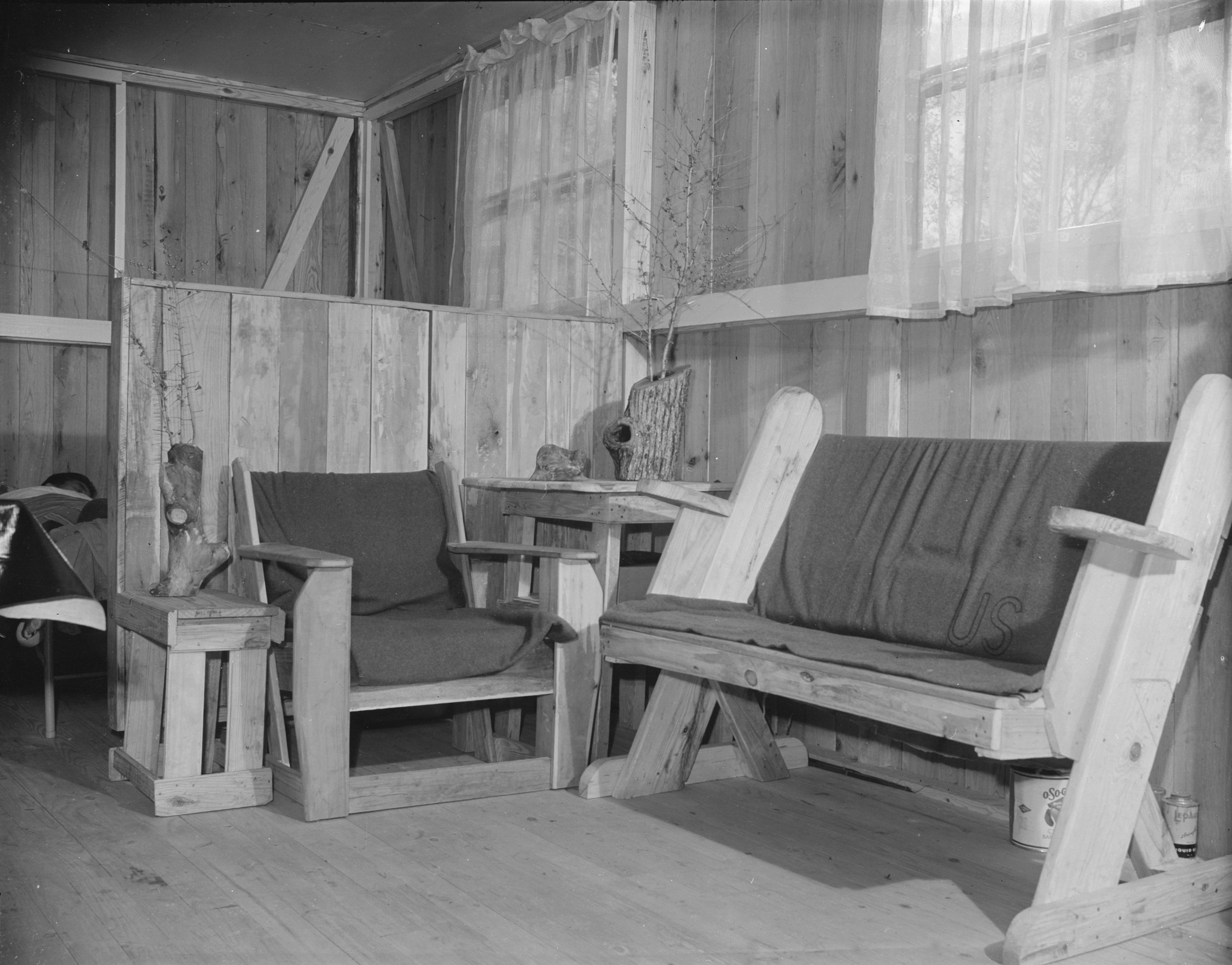 View of a home at Jerome War Relocation Center, Arkansas, United States, 18 Nov 1942