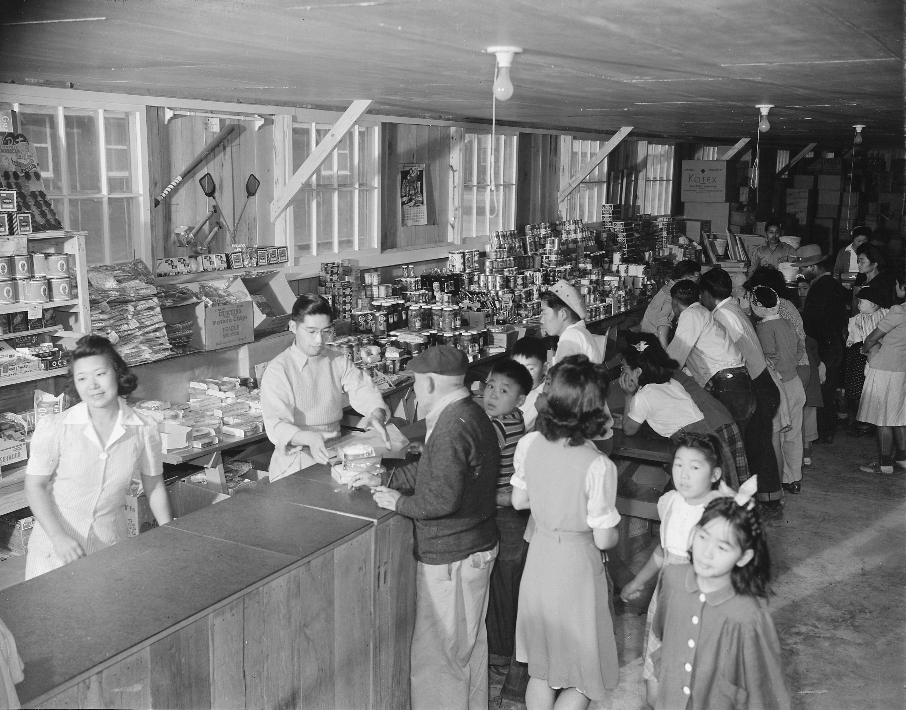 Store in Block 8 of Jerome War Relocation Center, Arkansas, United States, 17 Nov 1942