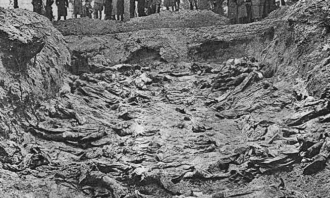 German discovery of the Katyn mass grave, Smolensk Oblast, Russia, Apr 1943, photo 1 of 2