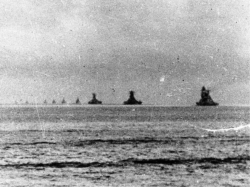 Japanese Center Force departing Brunei Bay, Borneo for Philippine Islands, 22 Oct 1944