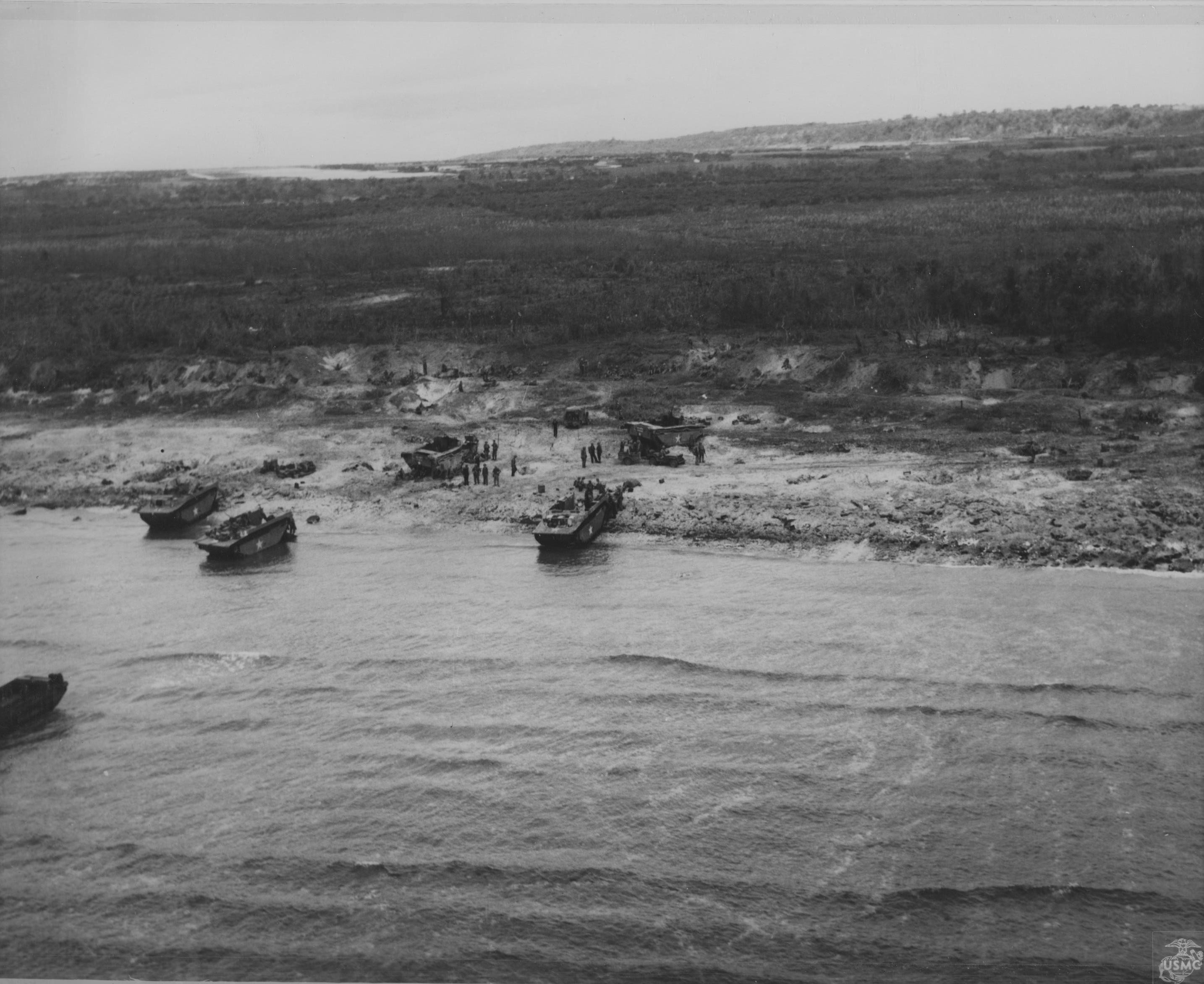 US Marines landing on Tinian, Mariana Islands, 24 Jul 1944