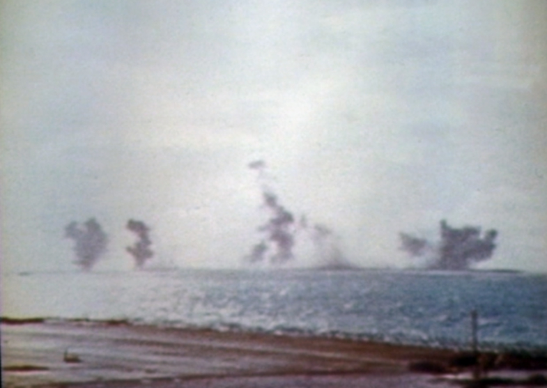 Eastern Island of Midway Atoll under attack, 4 Jun 1942
