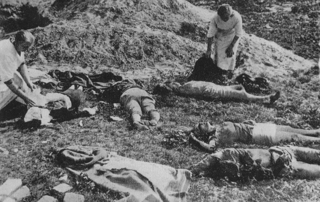 Polish civilian victims as the result of German aerial bombing, Poland, Sep 1939