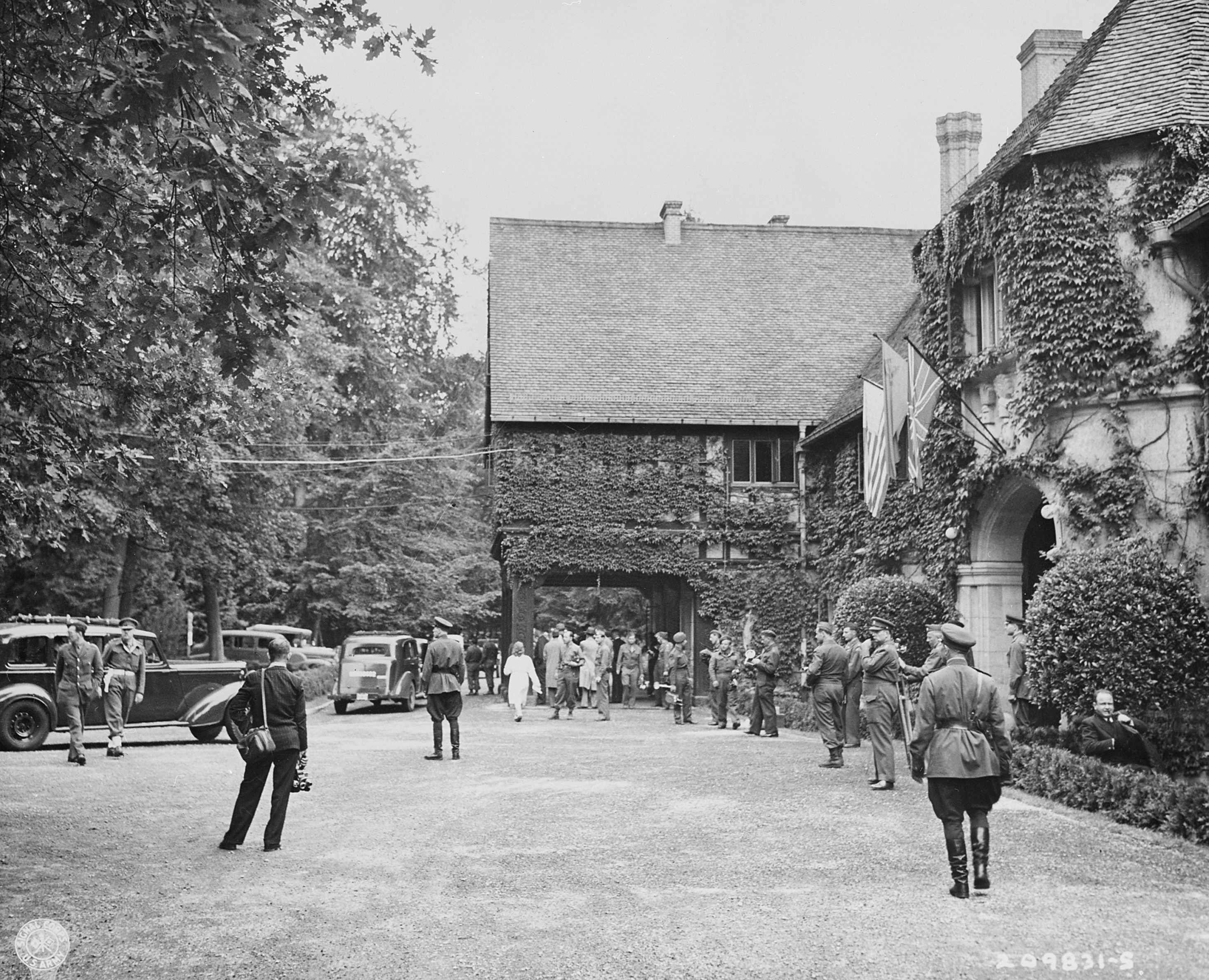 Schloss Cecilienhof during the Potsdam Conference, Germany, 18 Jul 1945