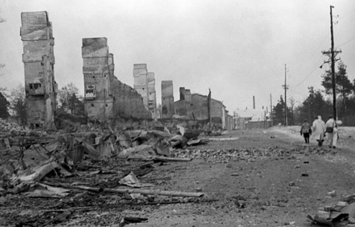 Ruins of the Havi quarter of Vyborg, Finland, 8 Mar 1940