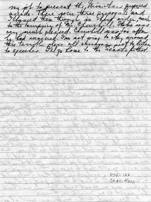 Harry Truman diary entry, 18 Jul 1945, page 2 of 2