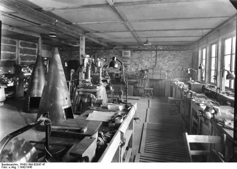 V-2 rocket workshop, Peenemünde Army Research Center, Germany, 1940s