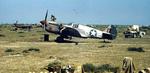 P-40 Warhawk fighters of the 65th Fighter Squadron in North Africa, 1943.