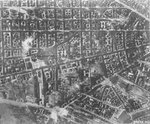 Reconnaissance photo of 8th Air Force bomb damage to Berlin, Germany; taken Feb 3 1945