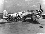 P-51B Mustang of the 351st Fighter Squadron at rest at RAF Raydon, Suffolk, Engalnd, UK. This was a squadron “hack” aircraft after being declared War Weary (Note ‘WW’ for War Weary added to the tail number). Oct 1944 - Mar 1945