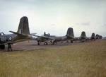 Boston III light bombers (British designation for lend-lease Douglas A-20 Havocs) of RAF 88 Squadron at RAF Attlebridge, Norfolk, England, UK, 1941-42.