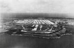 Oblique aerial view of West Field, Tinian, Mariana Islands, Jul 8, 1945.