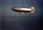 US Navy K-class airship in flight, 1942-45.