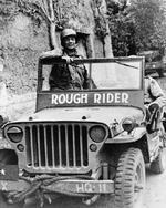 Brigadier General Theodore Roosevelt, Jr. in his Jeep 