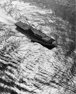 USS Yorktown (Essex-class) at sea north of Eniwetok en route Majuro, Marshall Islands, 24 Feb 1944.