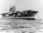 USS Enterprise at anchor, 1938-40, location unknown