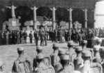 Chinese troops observing the Japanese surrender ceremony at the Forbidden City, Beiping, China, 10 Oct 1945, photo 2 of 2