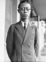 Puyi in Tokyo, Japan, 7 Aug 1946