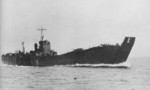 Japanese landing ship No. 151 running trials off Yugeshima in the Inland Sea of Japan, 20 Apr 1944