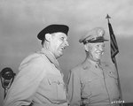 Field Marshal Bernard Montgomery and General Dwight Eisenhower sharing a laugh at Fort Myer, Virginia, during Monty’s visit to the United States, 19 Sep 1946.
