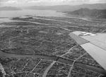Aerial view of central Hiroshima, Japan a year after the bomb went off, 20 Jul 1946