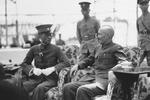 Chiang Kaishek and General Long Yun of Yunnan Provincial Government in Nanjing, China, 27 Jun 1936