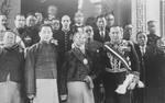 Chairman of the Nationalist Government Lin Sen with head of Executive Yuan Wang Jinwei, Italian ambassador Vincenzo Lojacono, and others, Nanjing, China, 25 Jan 1935