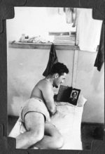 US Navy sailor resting, 1941-1945