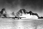 British Royal Air Force Vickers Wellesley light bomber kicking up a dust cloud during a take off from an East African airstrip, 15 May 1941.