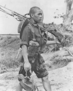 Gurkha soldier with a Bren machine gun, circa 1940s