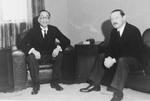 Chinese Foreign Minister Wang Chonghui (Wang Chung-hui) with German Ambassador to China Oskar Trautmann, Nanjing, China, 10 Mar 1937