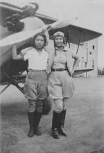 Pilots Hazel Ying Lee and Virginia Wong, circa 1932