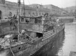 Scuttled minesweeper, Naples, Italy, Oct 1943